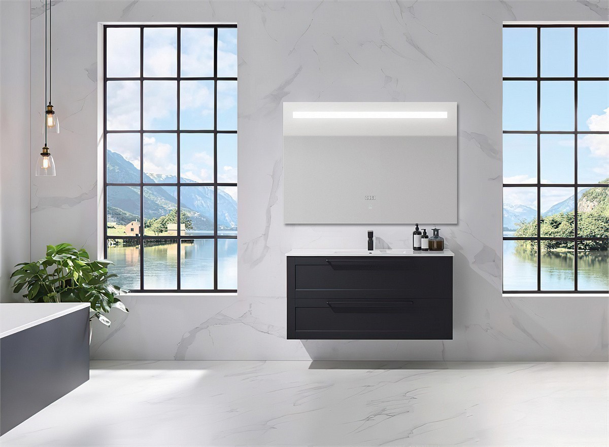 Приобрести azario зеркало 100х70 см, белый, сенсорный выключатель, диммер, часы az-z-030cs