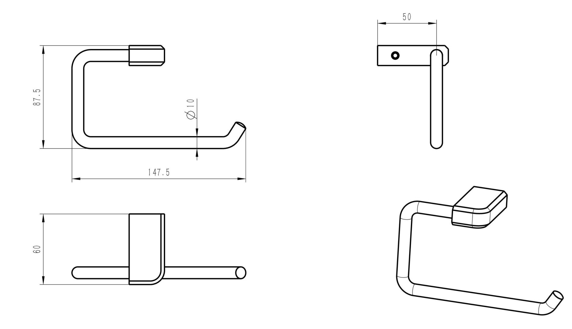 Приобрести держатель для туалетной бумаги wonzon & woghand, хром (ww-v3801-cr)