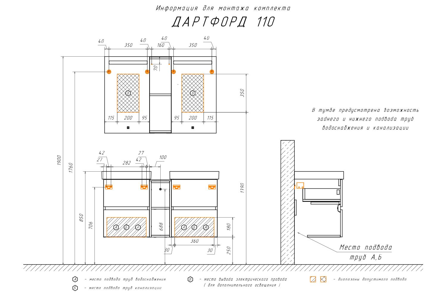 Приобрести сomforty тумба с двумя раковинами дартфорд-110 дуб тёмно-коричневый