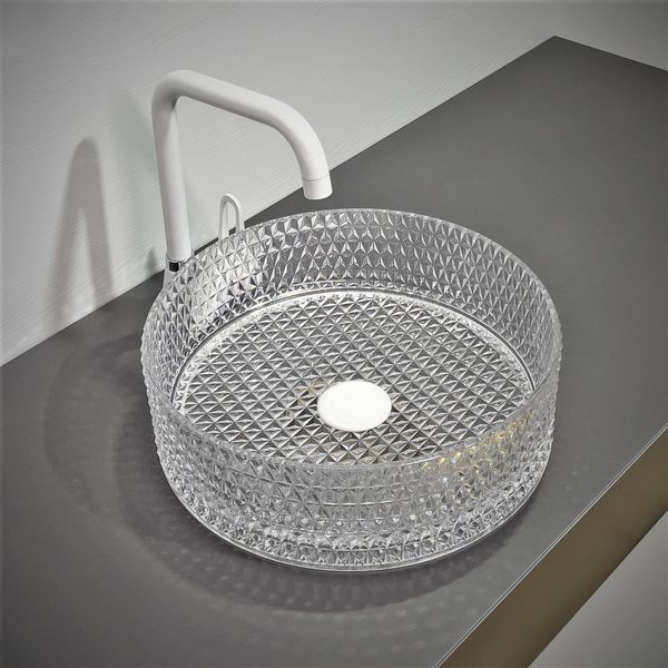 Приобрести comforty раковина накладная gl01 36х44 см, стеклянная