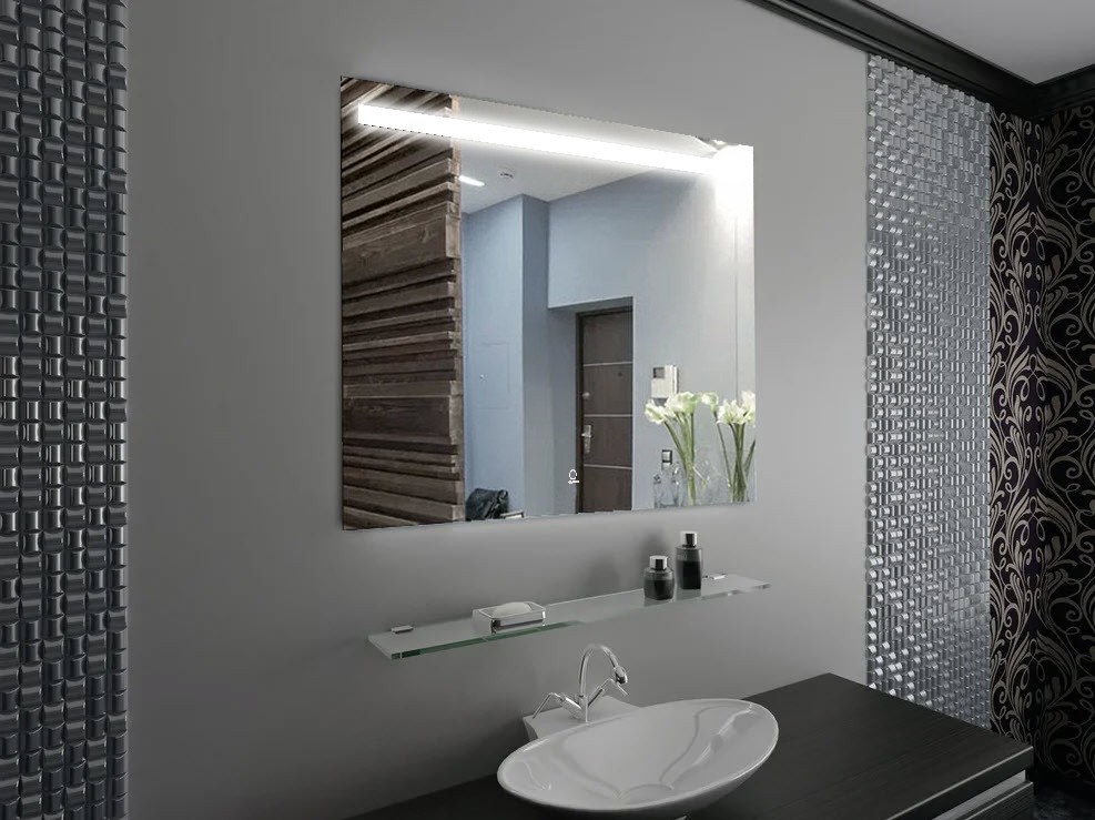 Приобрести azario зеркало 100х70 см, белый, сенсорный выключатель, диммер, часы az-z-030cs