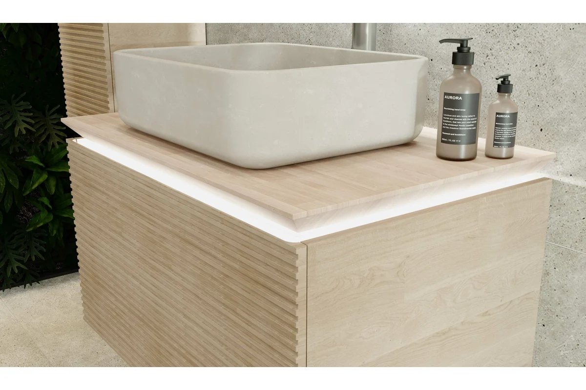 Приобрести jorno тумба подвесная karat 80 см со столешницей, светлый бук