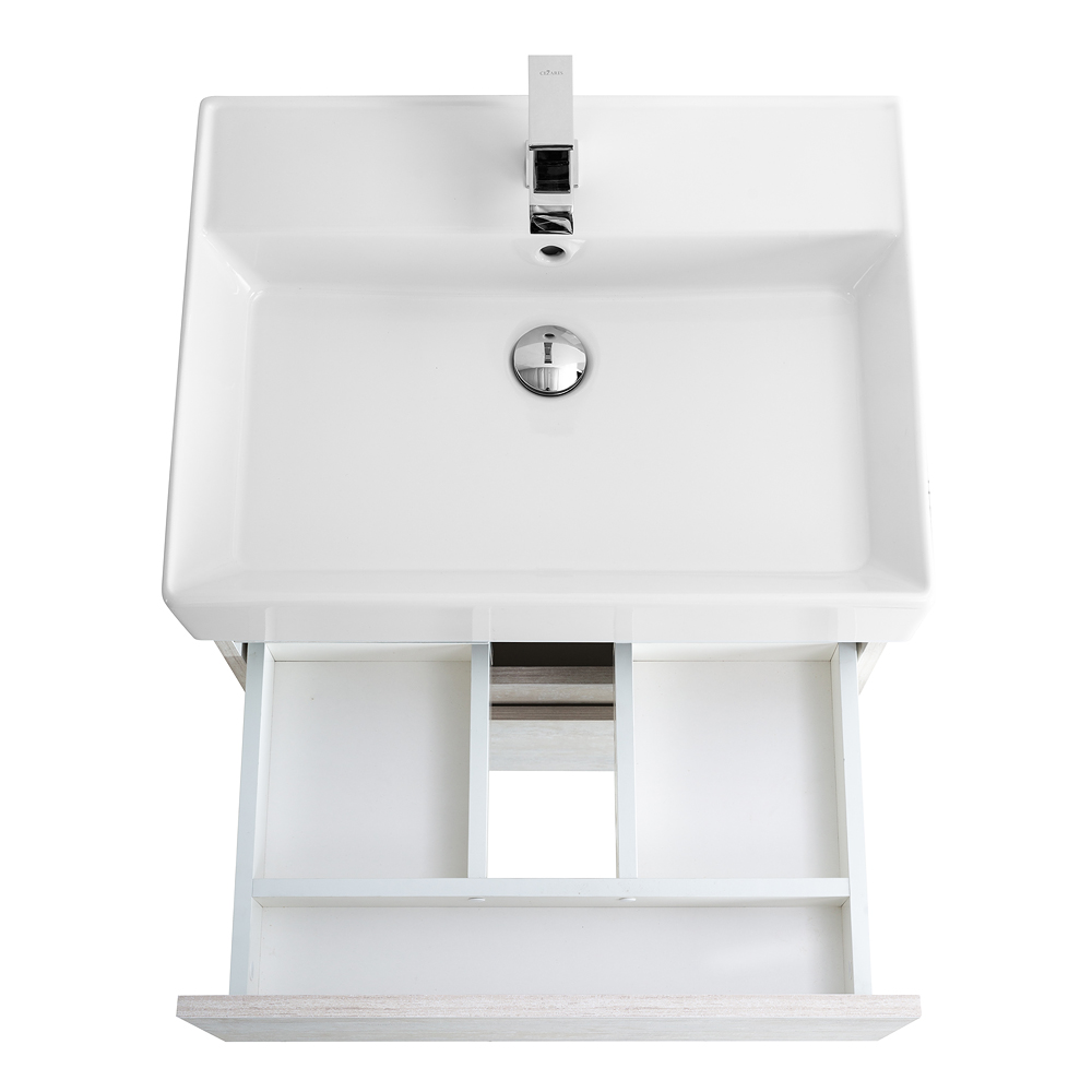 Приобрести cezares тумба подвесная с раковиной molveno 46 60 см legno bianco, белый глянец molveno 46-60-2c-so-lb