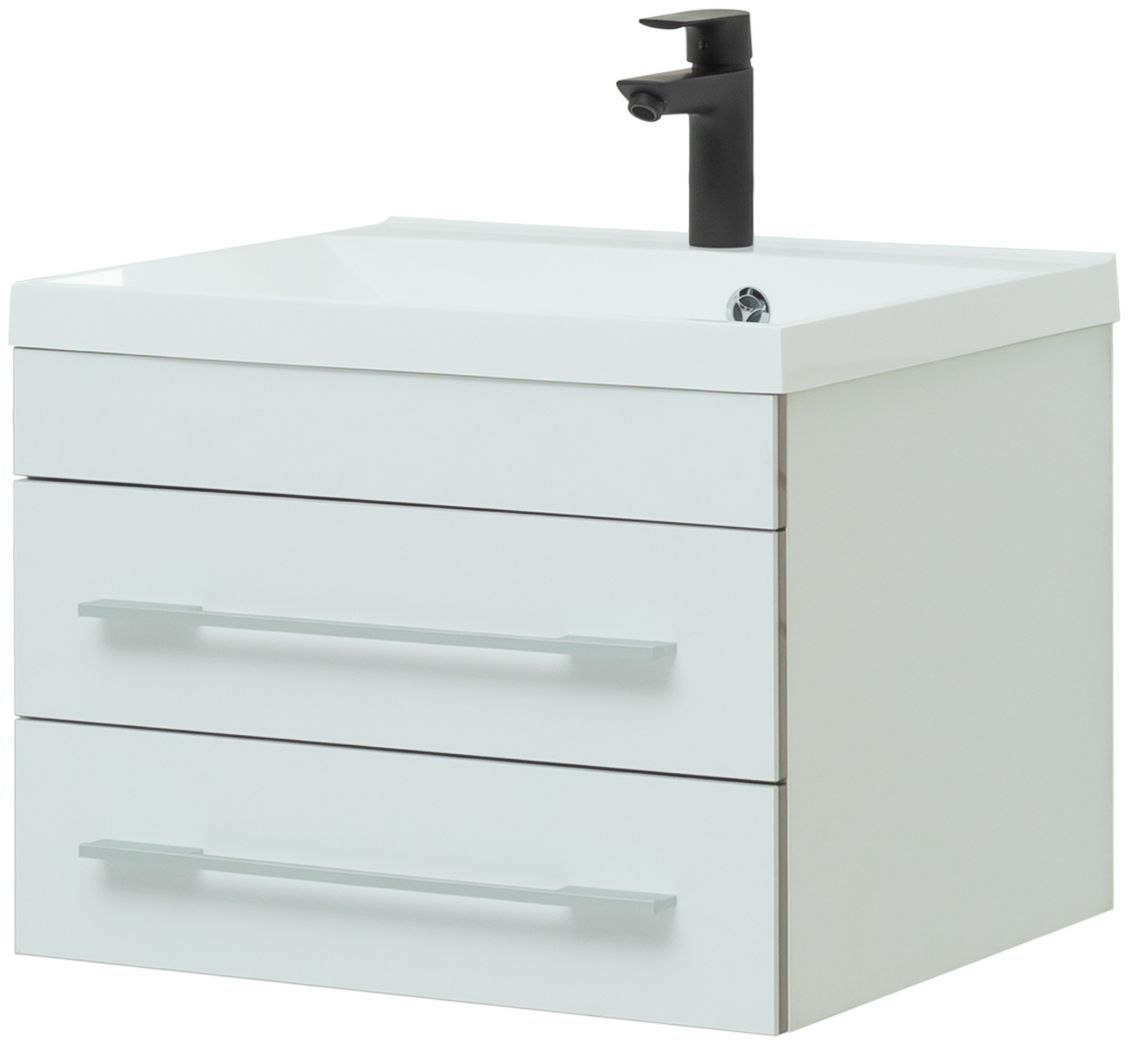Приобрести aquanet тумба с раковиной верона 58 см, белая (подвесная 2 ящика)