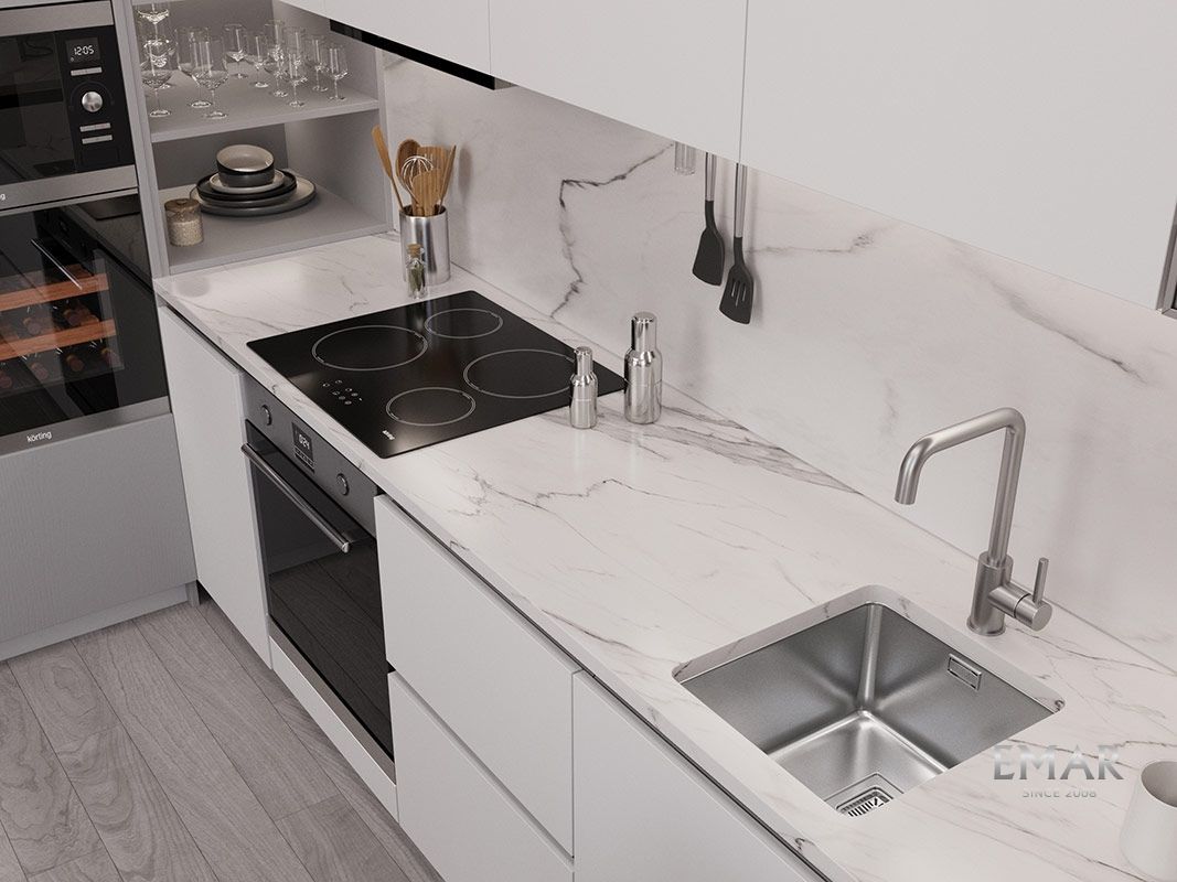 Приобрести oulin кухонная мойка 38х42 см, сатин oulin ol-0362