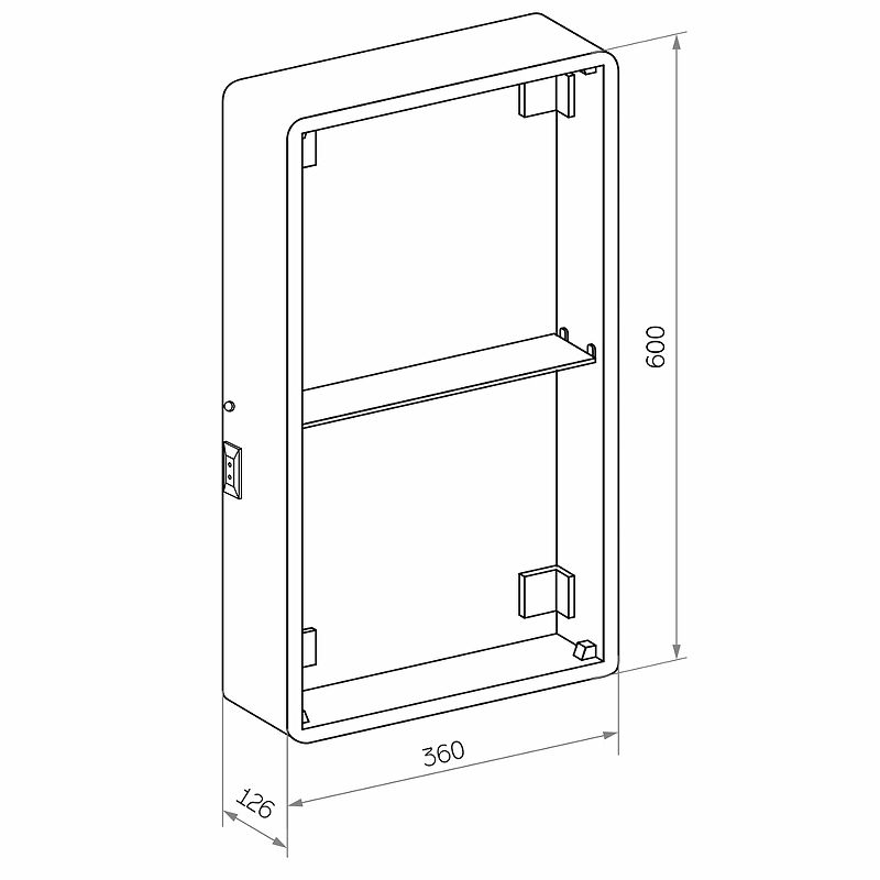 Приобрести continent зеркало шкаф с подсветкой elmage black 45х80 см, сенсорный включатель, черное
