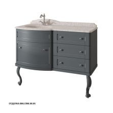 Caprigo Тумба с раковиной IMPERIO 120 см, левая, черная, эмаль