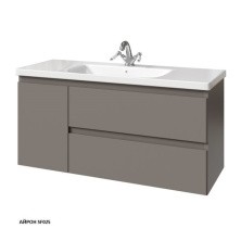 Caprigo Тумба с раковиной подвесная Forte 120 см, левосторонняя, темно бежевая 36117L-SF025