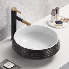 Comforty Раковина J2110 41х43 см, черно-белая