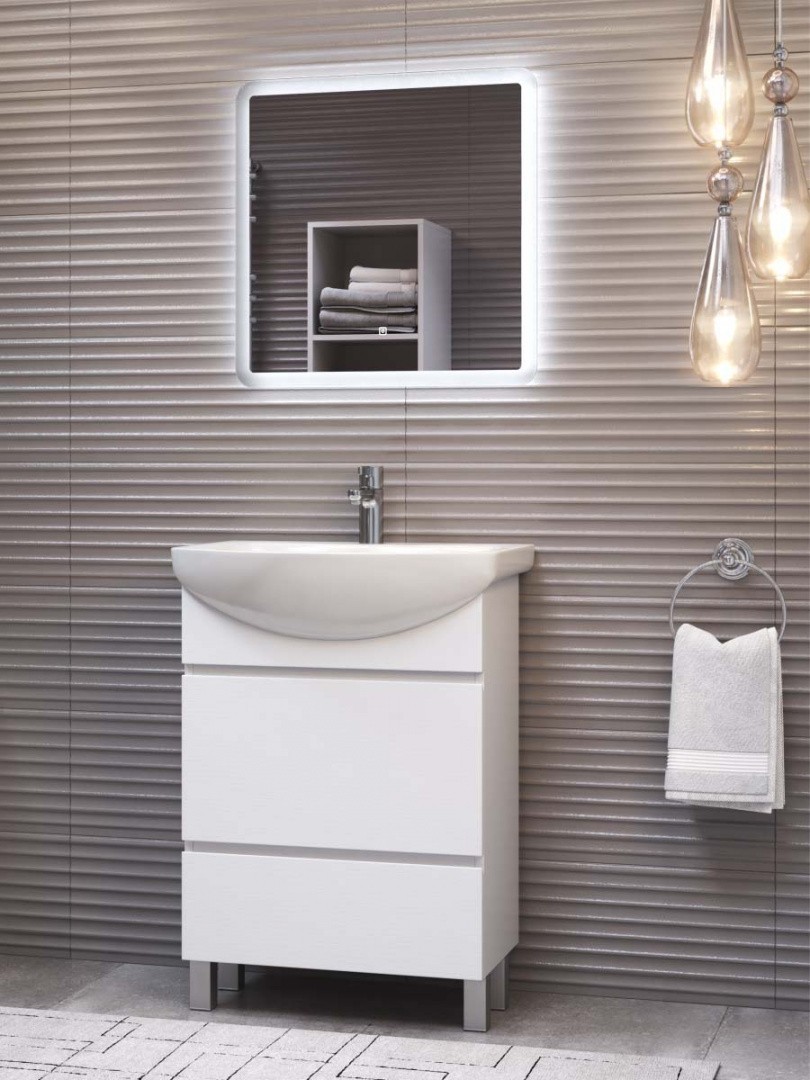 Приобрести vigo тумба с раковиной wing 60см, 2 ящика, напольная, белая tn.win.bal.60.2y белый