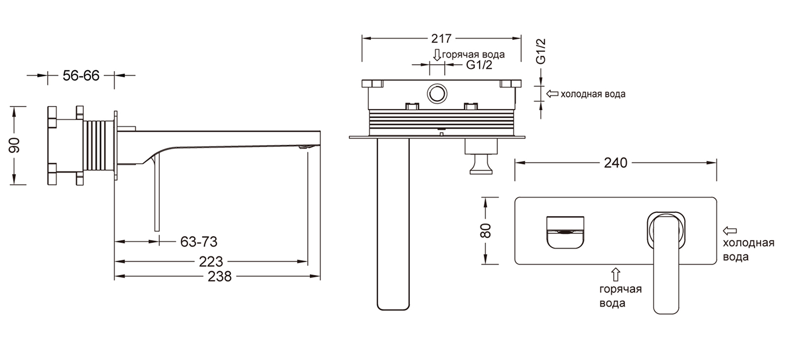 Приобрести смеситель для раковины встроенный timo torne 4371/17sm золото матовое