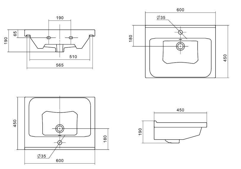 Приобрести onika раковина подвесная 60х45см, керамика 1wh302421