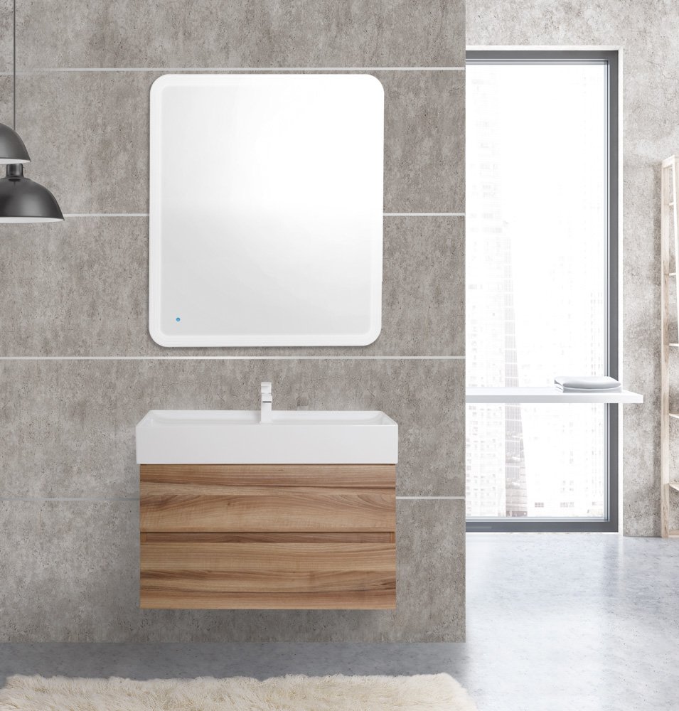 Приобрести cezares тумба подвесная с раковиной molveno 100х50см, дерево