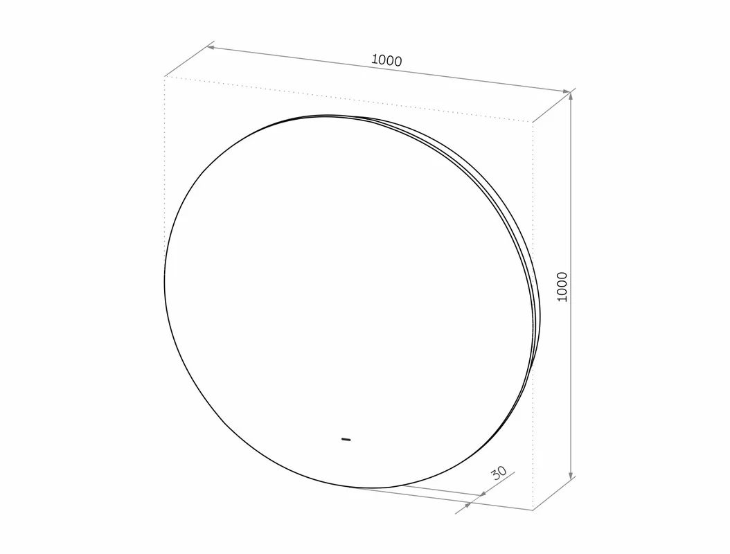 Приобрести continent зеркало с подсветкой ajour 100х100 см, белое