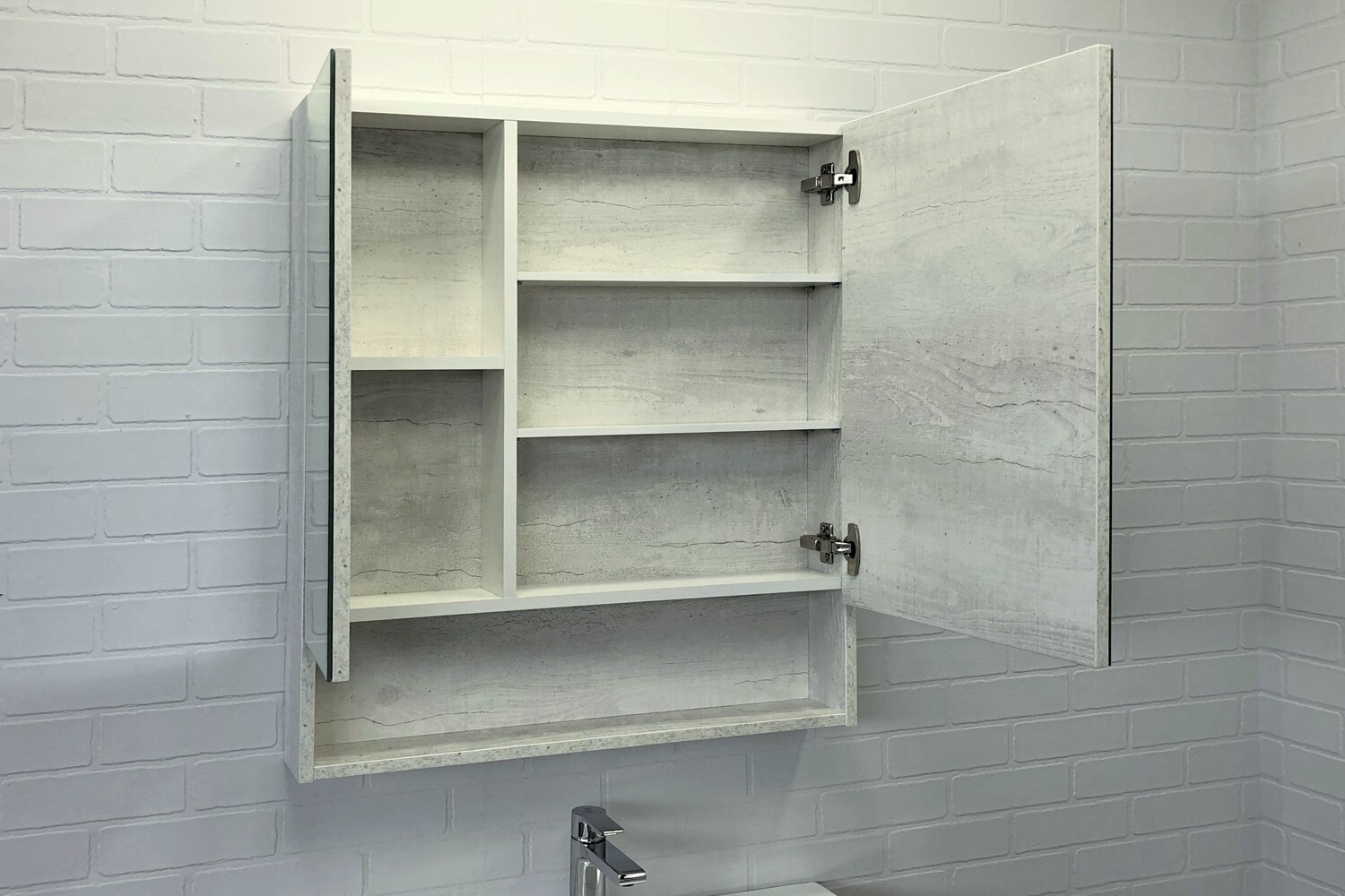 Приобрести сomforty зеркало-шкаф "никосия-70" дуб белый