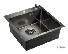 Emar Кухонная мойка 50х50 см, графит EMB-117A PVD Nano Dark