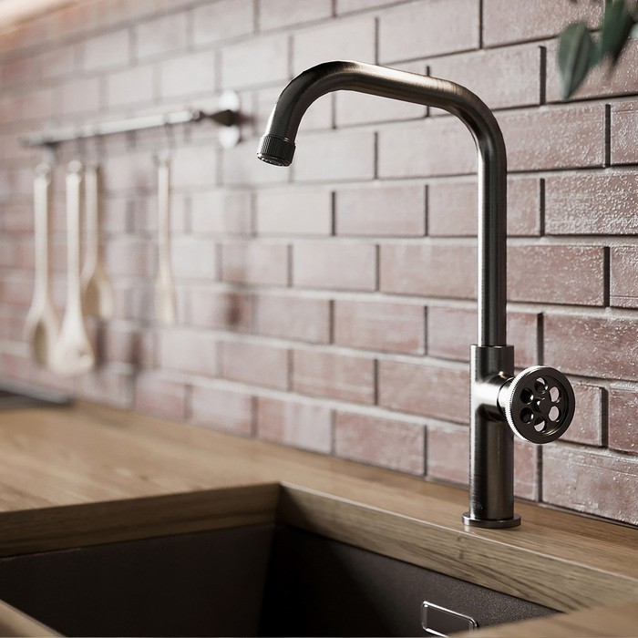 Приобрести iddis смеситель для раковины grange 374мм, высокий, графит gragm00i05