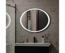 Continent Зеркало с подсветкой Credo 70х90 см, сенсорный включатель, белое