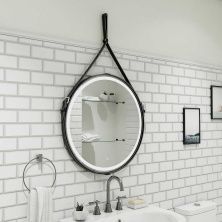 Continent Зеркало с подсветкой Millenium Black 50х50 см, сенсорный включатель, черное