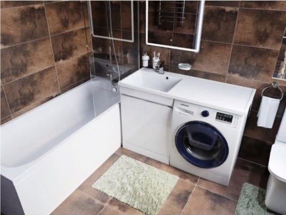 Приобрести mirsant тумба напольная next 60 см с раковиной столешницей fly 2 120 см под стиральную машину, левая ут000072520