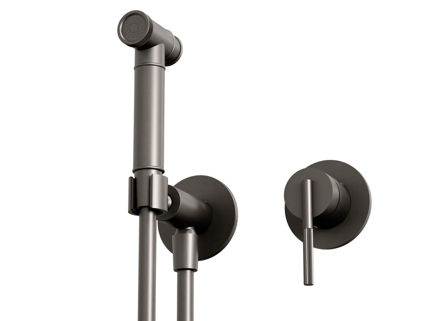 Приобрести hayzburg встраиваемый смеситель с гигиеническим душем, графит hb-4005-2gg