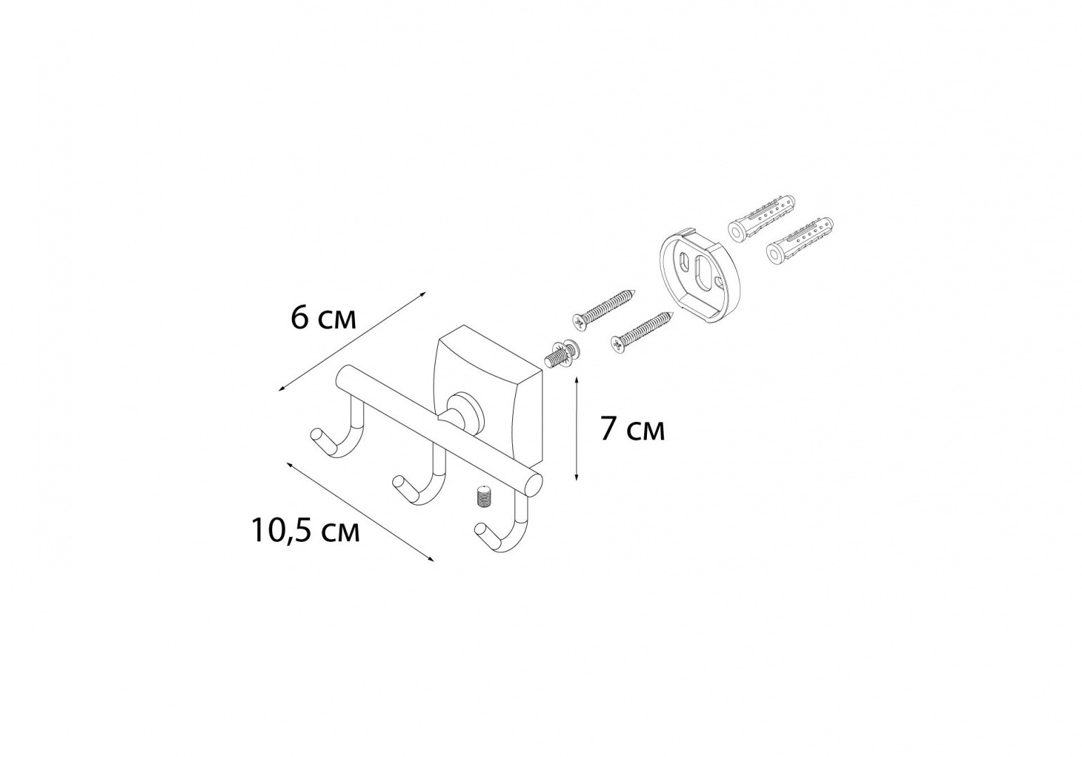 Приобрести fx-61305c kvadro крючок тройной