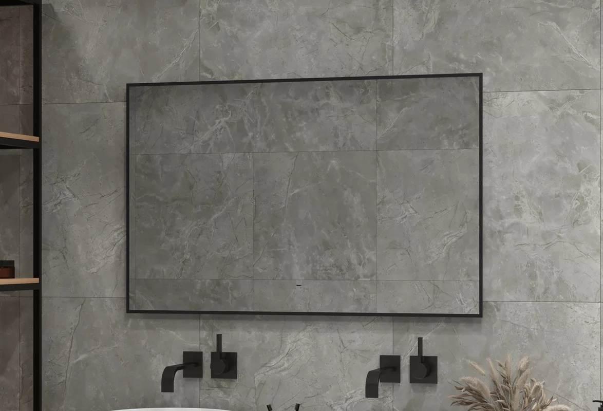 Приобрести continent зеркало с подсветкой amer 100х80 см, черное