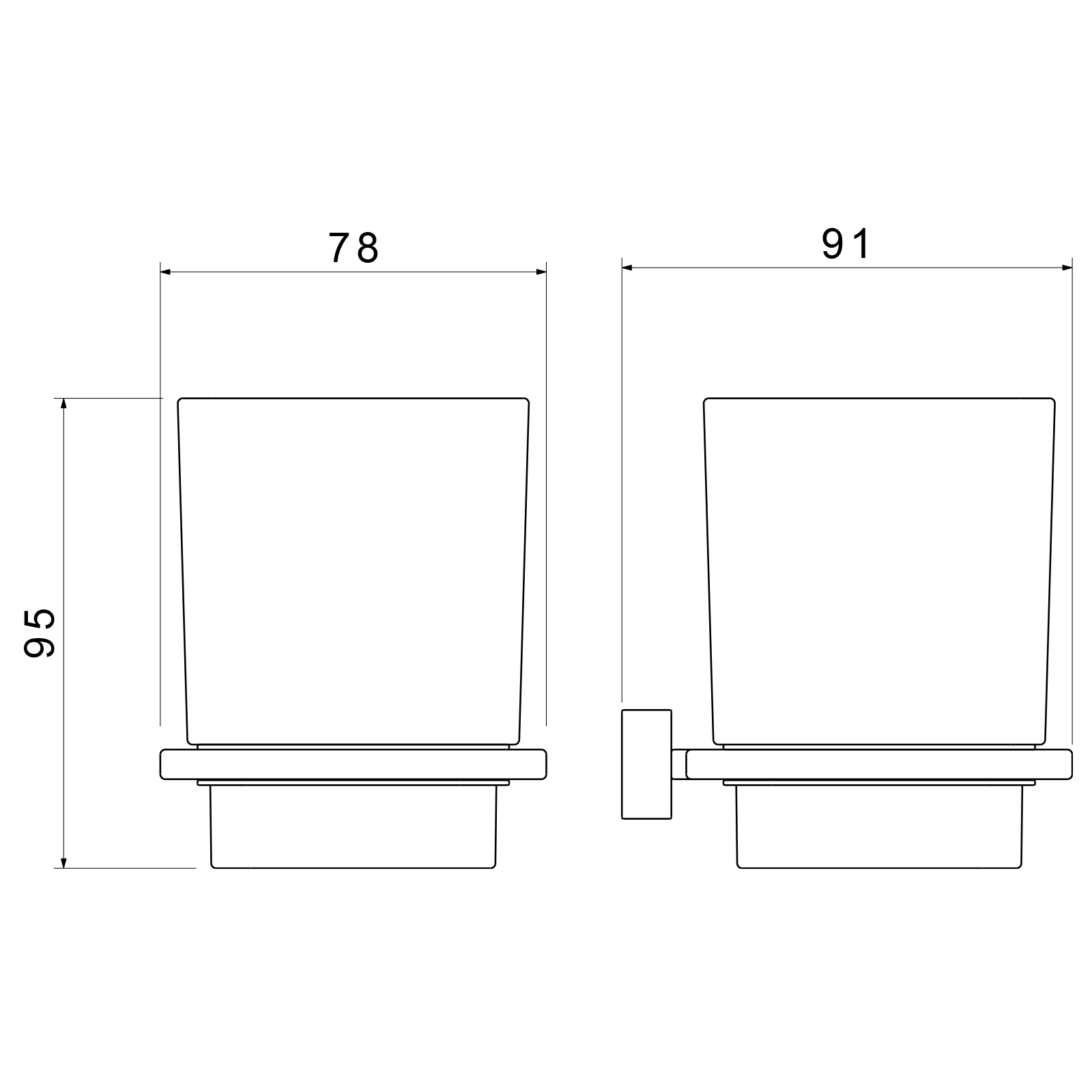 Приобрести стакан для зубных щеток timo torne 43033/03 черный