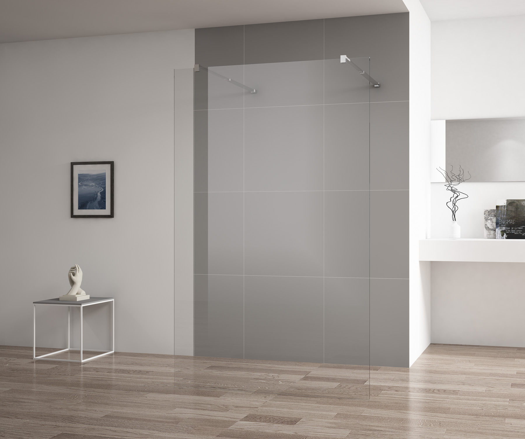 Приобрести cezares душевая перегородка liberta 100 см, хром liberta-l-2-100-c-cr