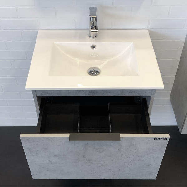 Приобрести сomforty тумба с раковиной "франкфурт-60", светлый бетон