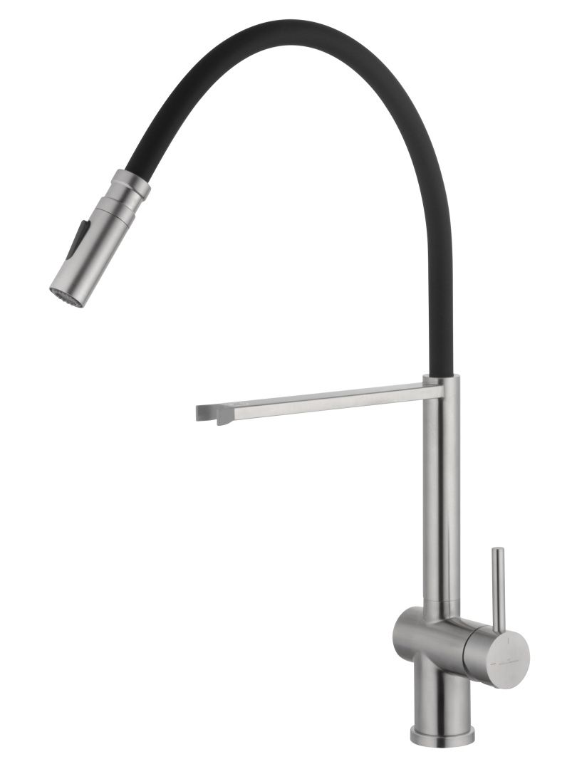 Приобрести смеситель для кухни с гибким изливом wonzon & woghand, брашированный никель (ww-88438003-bn)
