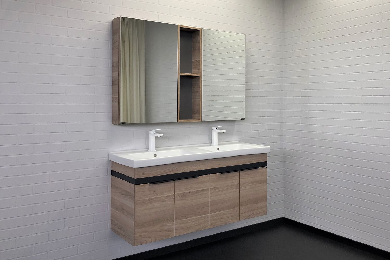 Приобрести сomforty тумба с раковиной "дуэт-125" дуб натуральный