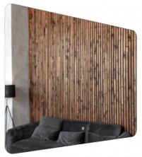 Azario Зеркало Alone Raggio 100х70 см, белый, сенсорный выключатель, диммер, CS00078966