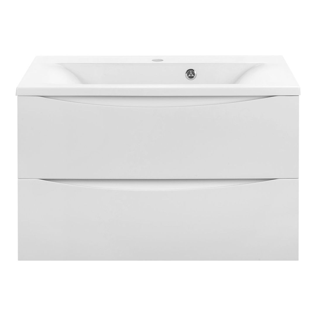 Приобрести vincea тумба подвесная mia 80 см, белая с белой раковиной vmc-2ma800gw;vcb-3m800w