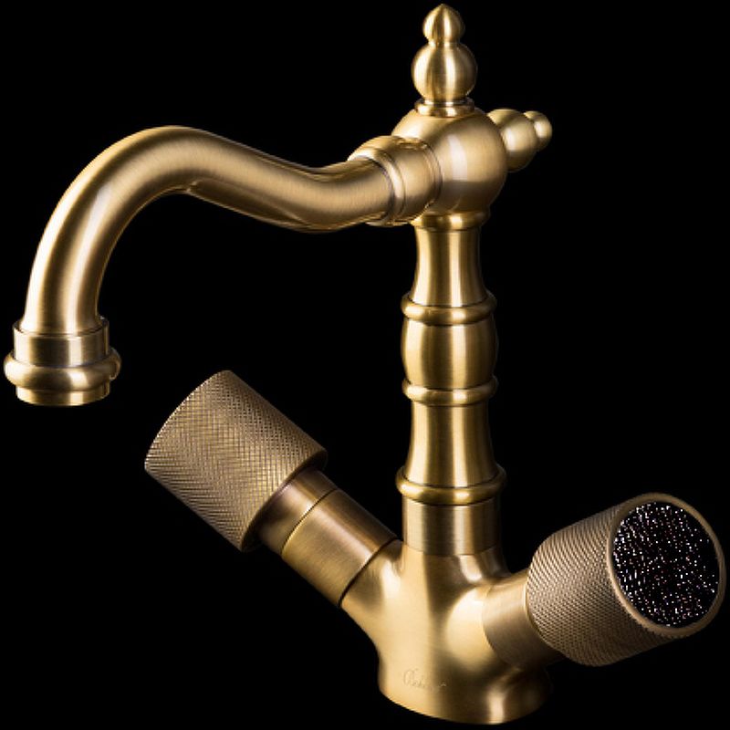 Приобрести boheme смеситель для раковины royale cristal, высокий, бронза\черные кристаллы 312-royal/crst black