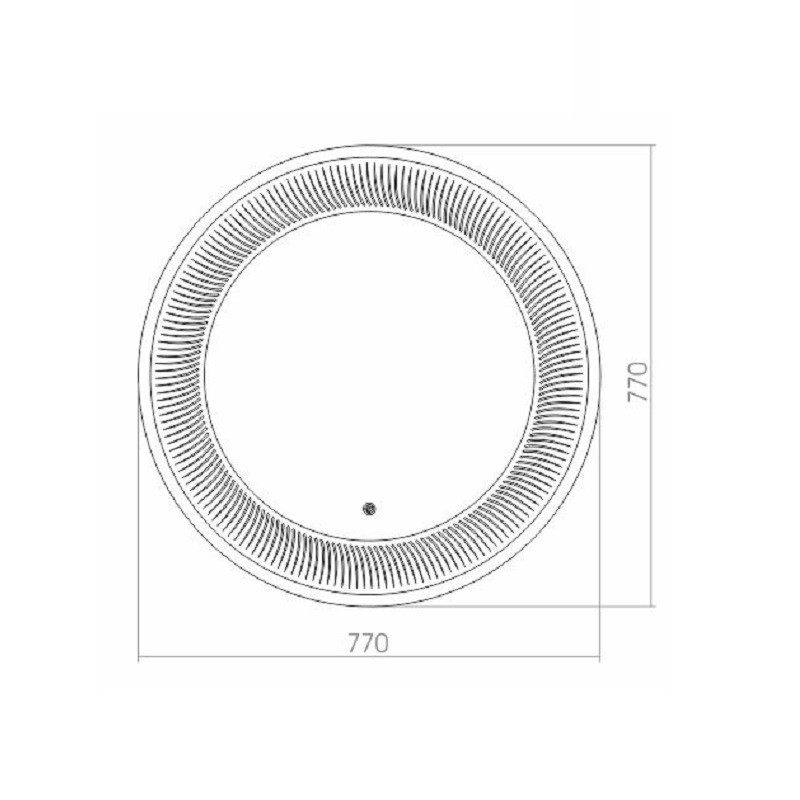 Приобрести azario зеркало марс 770*770, белый, сенсорный включатель, фр-00000939