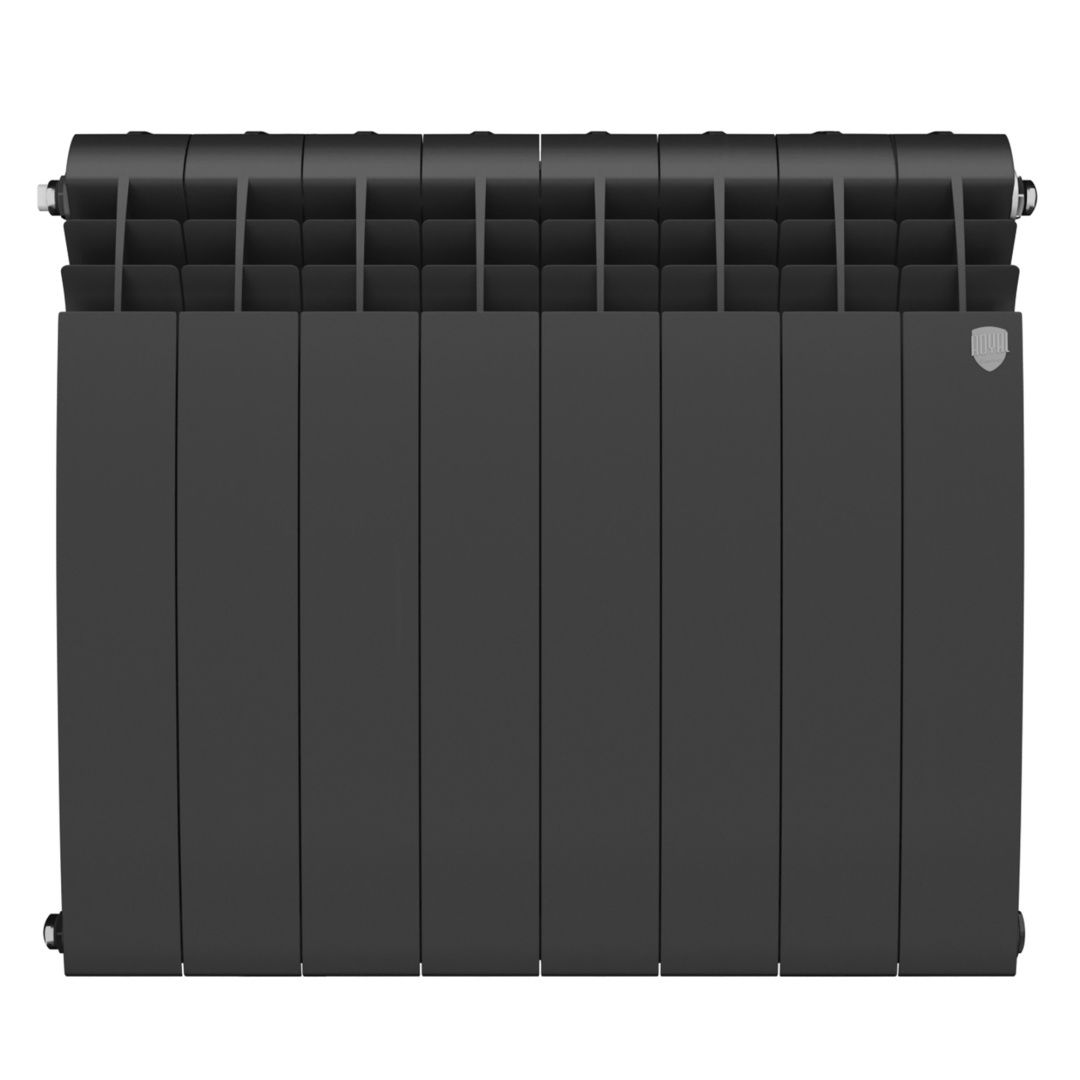 Приобрести royal thermo радиатор биметаллический biliner 500 /noir sable ( черный графит ) - 8 секц.