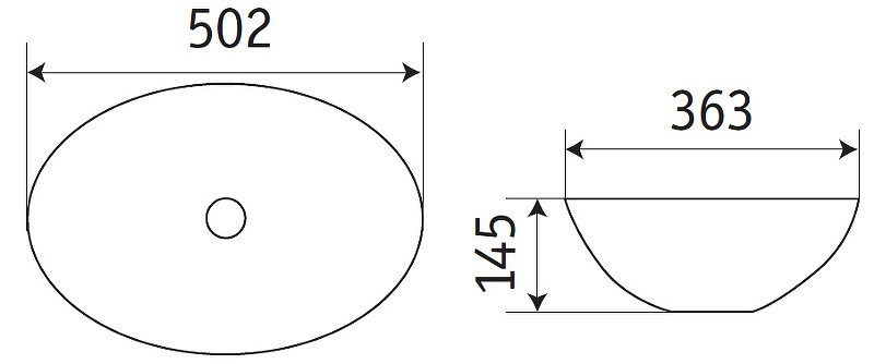 Приобрести раковина накладная ceramalux 50 см 78590mh