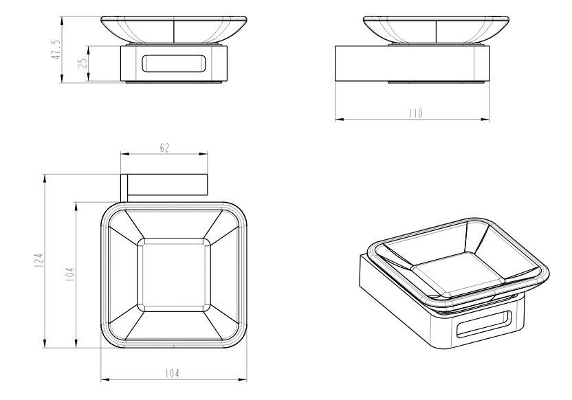 Приобрести boheme мыльница q, черный\хром 10943-cr-b
