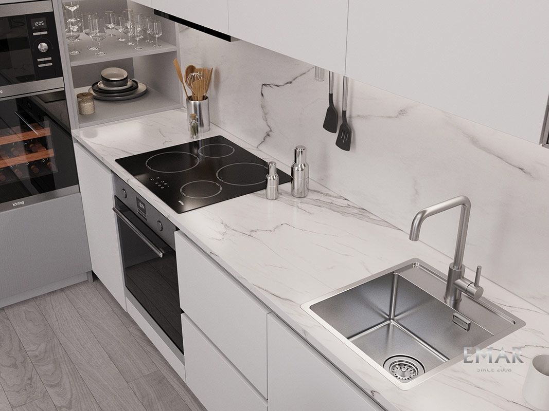 Приобрести oulin кухонная мойка 77х50 см, сатин oulin ol-fur112