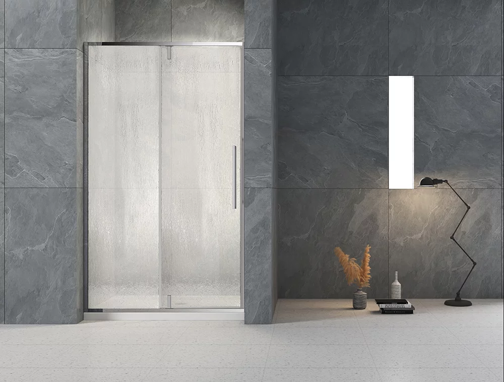 Приобрести veconi душевая дверь vianno vn-34r, 110x195 см, хром, стекло дождь vn34r-110-06-c7