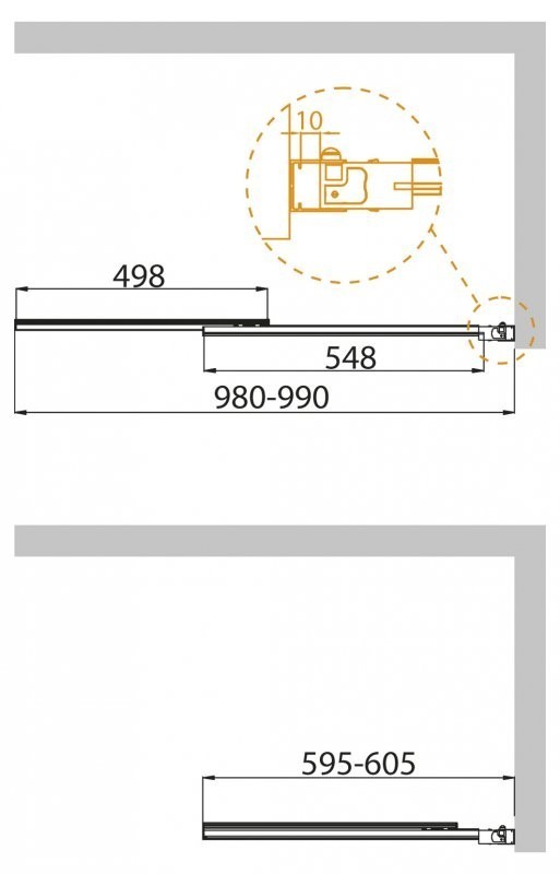 Приобрести cezares шторка для ванны slider-vf-11 100х145см slider-vf-11-100/150-c-cr