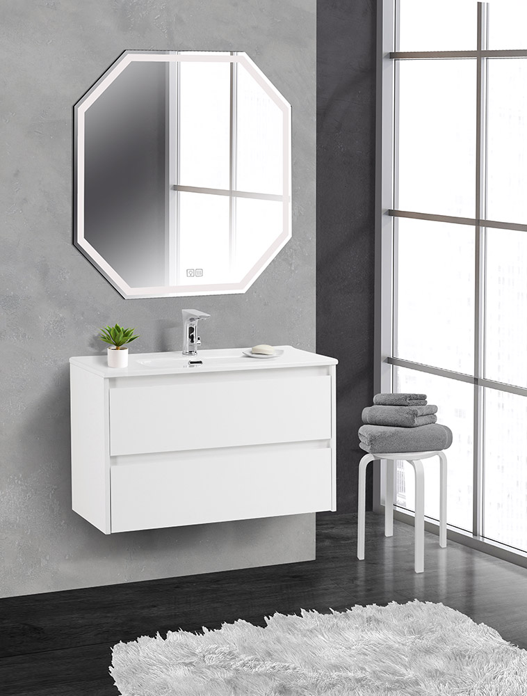Приобрести belbagno тумба с раковиной kraft 39 80 см, подвесная bianco opaco, белая раковина