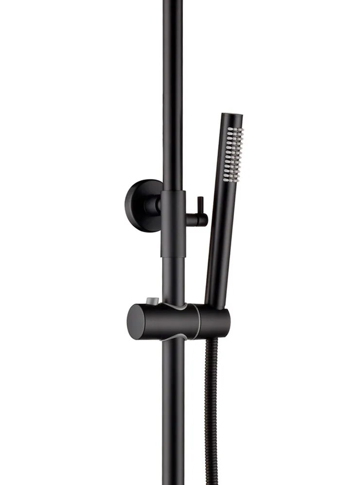 Приобрести grocenberg душевая система с термостатом, черная матовая, gb7038bl