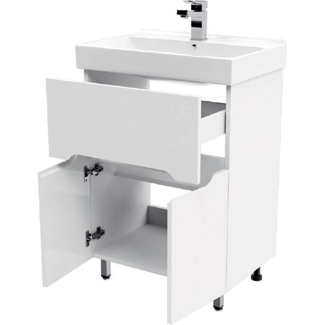 Приобрести mirsant тумба напольная soho quadro light 60 см с раковиной fest-60 ут000076258