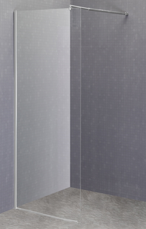 Приобрести loranto душевая перегородка walk-in 120х200 регулируемый кронштейн 80-100, прозрачное стекло 8 мм, профиль хром (cs-l1020 120)