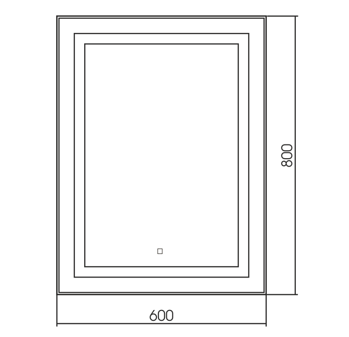 Приобрести azario зеркало саурон 60х80см c подсветкой, сенсор выключатель, диммер led-00002510