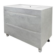 Loranto Тумба напольная с раковиной Florena 80 81х81 см, светлый бетон (CS00086992)
