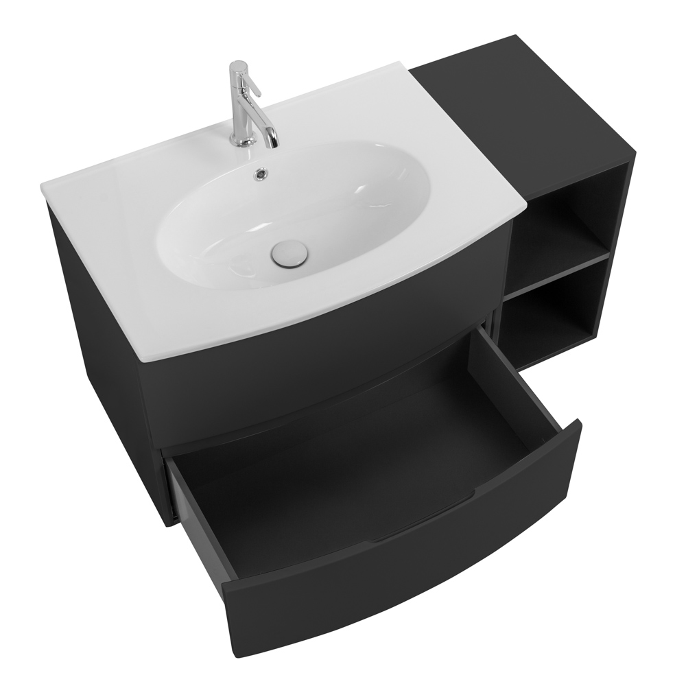 Приобрести cezares тумба подвесная с раковиной elettra 104 см grafite, графит 55522