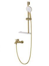 Смеситель для ванны с душевым гарнитуром WONZON & WOGHAND ALFA, Брашированное золото (WW-AE3201-BG)